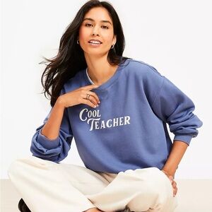 LOFT Blue Crew Neck Sweater